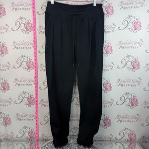 lole pants joggers stretchy sweatpants Black Drawstring Waist Relaxed Pants